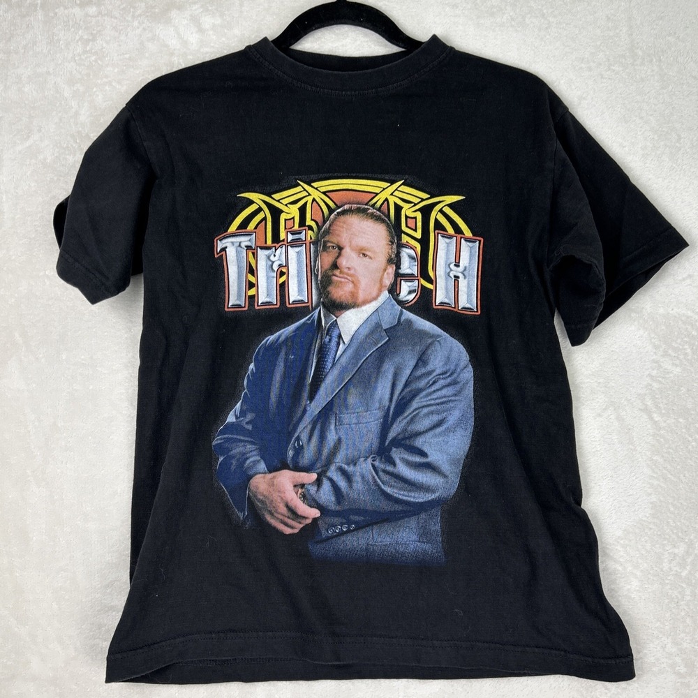 Vintage WWF WWE Triple H T Shirt Men's Size Small Wrestling Harry Stone Tag